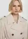 Gabardina Trench Angela Piedra Talla 18 Mujer Mango