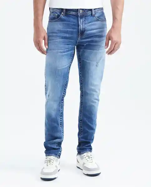 Jean Slim Fit - Famous Azul Francés Medio 36/32 Chevignon