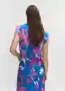 Camisa Nuti Azul Talla M Mujer Mango
