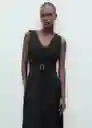 Vestido Laura Negro Talla S Mujer Mango