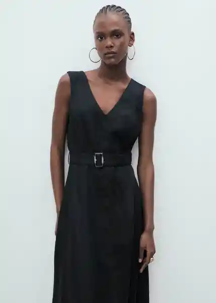 Vestido Laura Negro Talla S Mujer Mango
