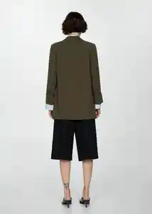 Blazer Americana Eleonor Khaki Talla XL Mujer Mango