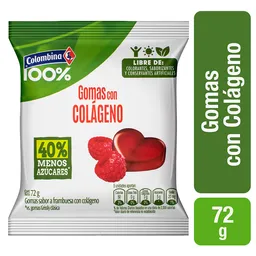 Colombina 100 % Gomas con Colágeno Sabor a Frambuesa