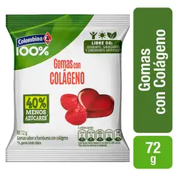 Colombina 100 % Gomas con Colágeno Sabor a Frambuesa