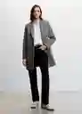 Abrigo Dali Gris Talla XL Mujer Mango