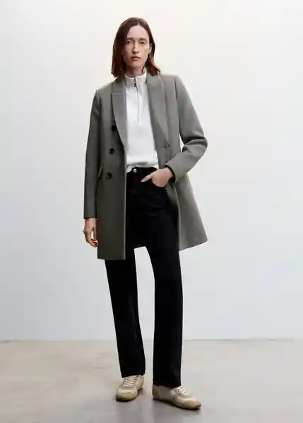 Abrigo Dali Gris Talla XL Mujer Mango