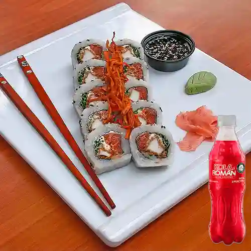 Combo Calamar Salmón + Kola Román Original 400ML