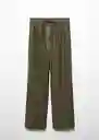 Pantalón Charlize Khaki Talla L Mujer Mango