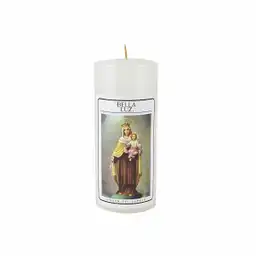 Bella Luz Velón Blanco Virgen del Carmen