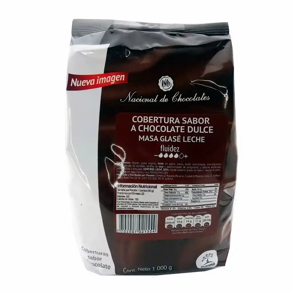 Cordillera Cobertura Sabor a Chocolate Dulce 