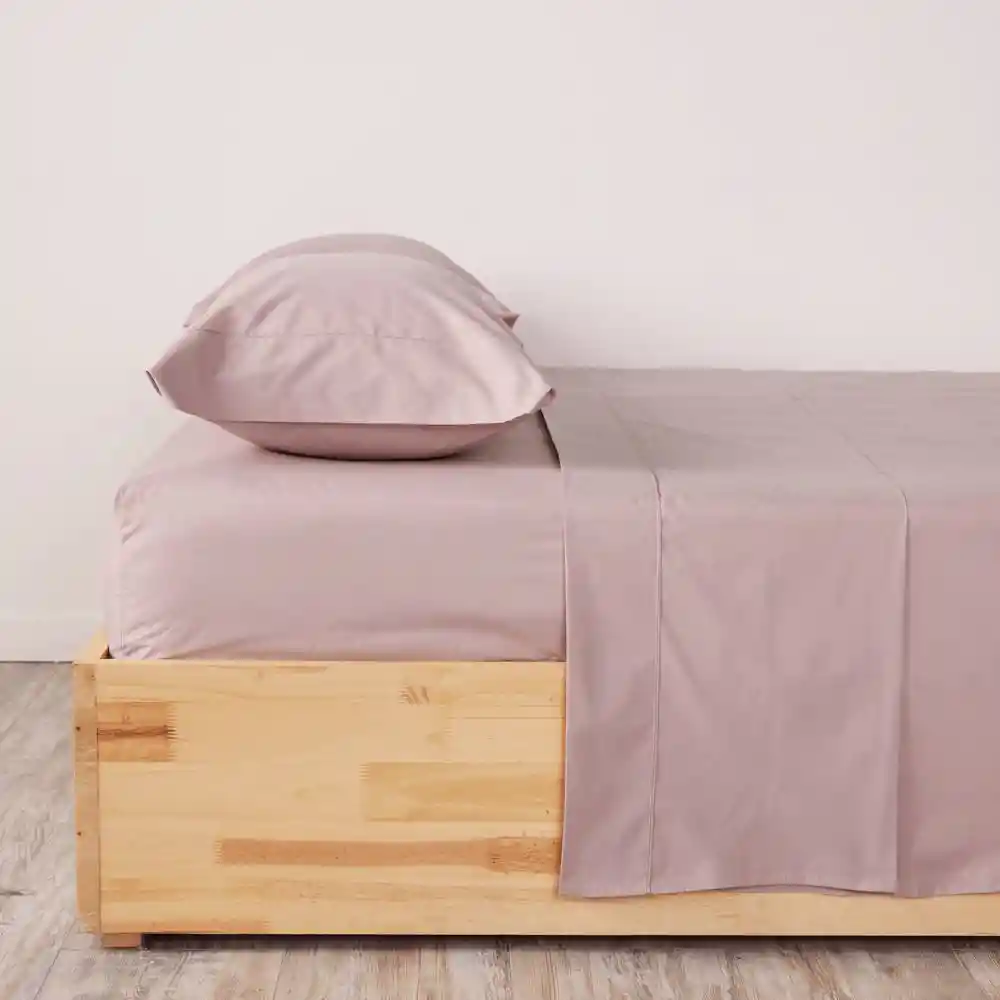 Juego de Cama Extradoble 180 Hilos Unicolor Taupe Distrihogar