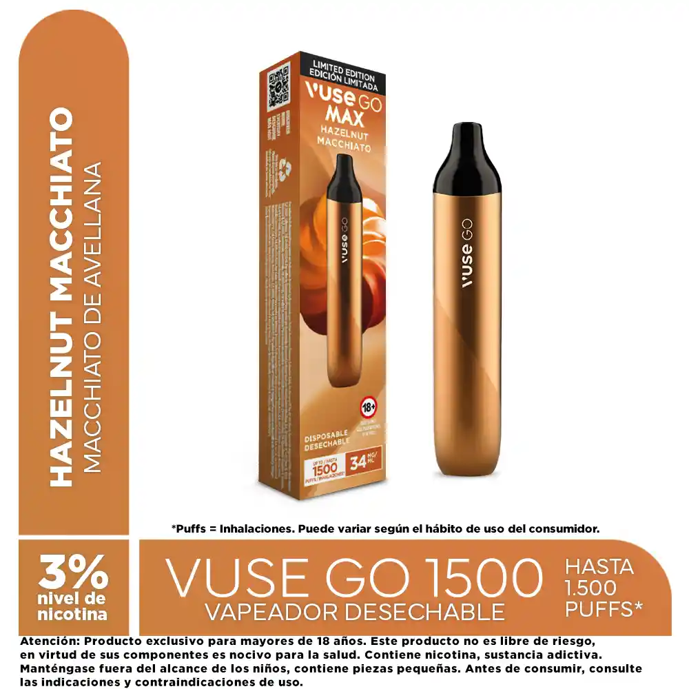 Vuse Go Max Hazelnut Malcchiato