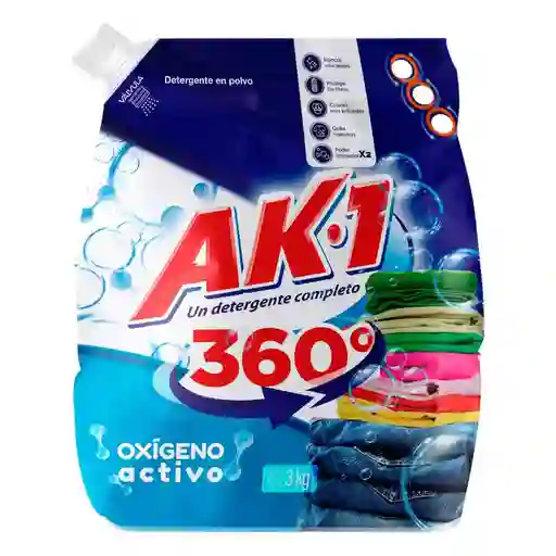 Detergente Ak-1 Polvo 360 Oxígeno Activo (3000 Gr)