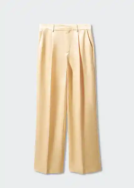 Pantalón Nico Vainilla Talla 34 Mujer Mango