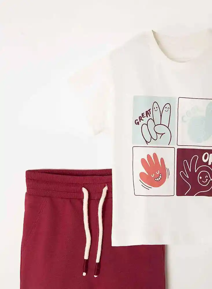Conjunto Manga Larga 9/12meses-vinotinto