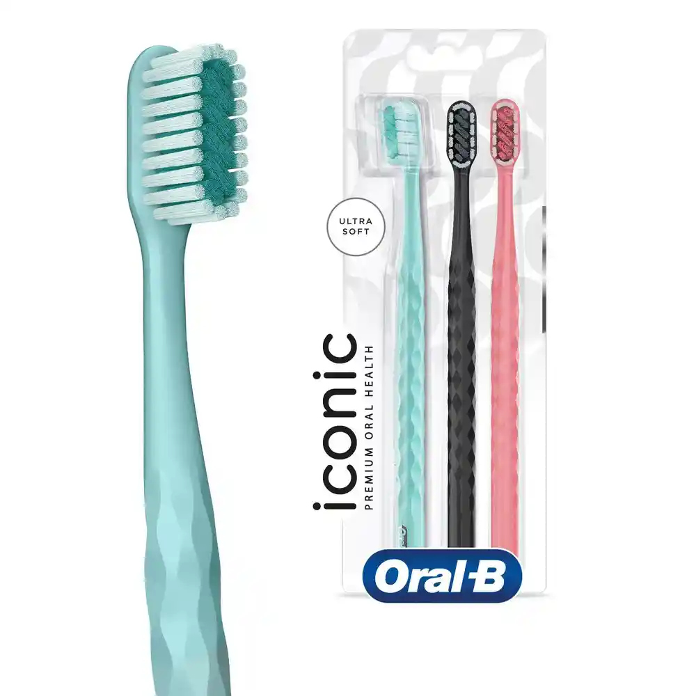 Oral B Iconic Premium Cepillo Dental Ultra Soft 3 Unidades