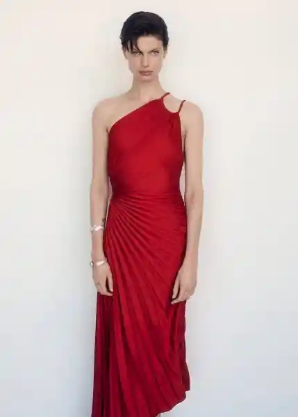 Vestido Claudia Rojo Talla 18 Mujer Mango