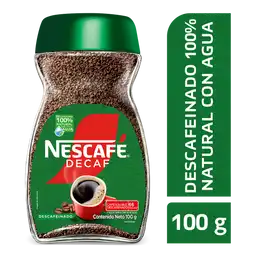 Café descafeinado NESCAFÉ DECAF instantáneo x 100g