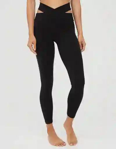 Leggings Regular Aerie Negro Talla Mediano American Eagle