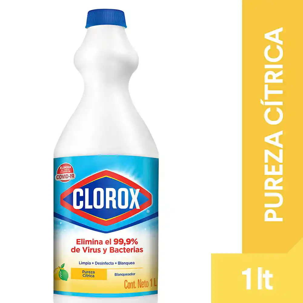 Blanqueador Clorox Pureza Cítrica Botella 1 lt