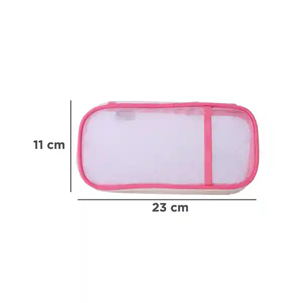 Cartuchera Grande de Malla Serie Rosa Miniso