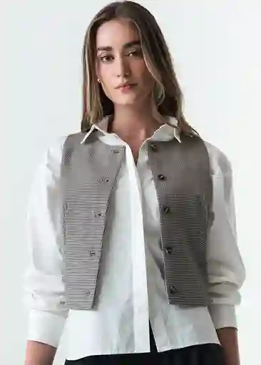 Camisa Mujer Gris Elefante Medio Talla L 413G056 Naf Naf