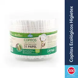Higietex Copitos de Algodón con Palillos de Papel