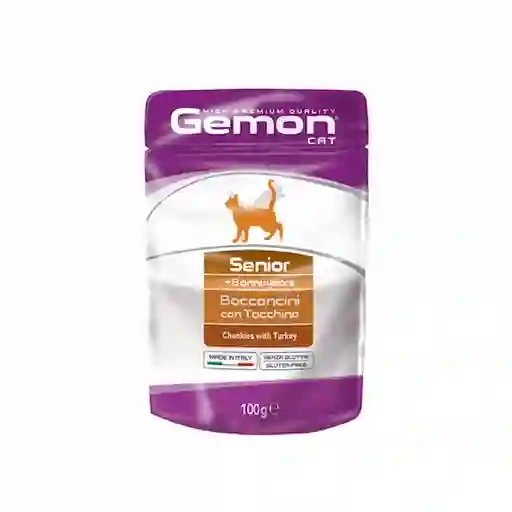 Gemon Alimento Para Gato Pouch Senior Turkey 100 g