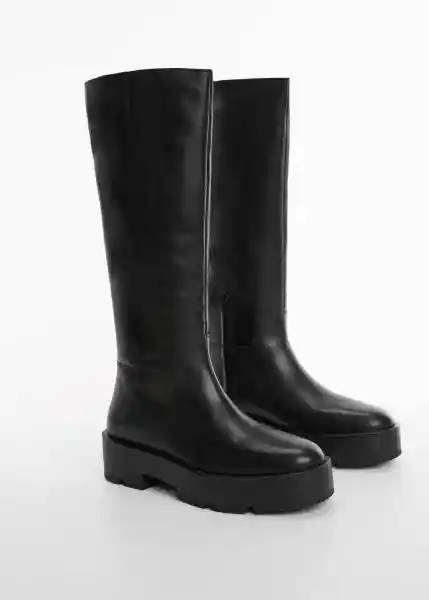 Bota Blan Negro Talla 40 Mujer Mango