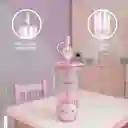 Vaso Con Doble Pared y Pitillo Chikawa Rosa 700 mL Miniso