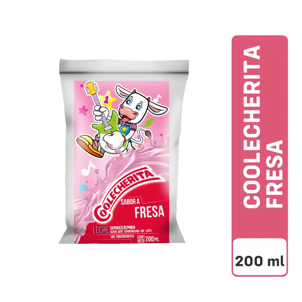 Coolecherita Leche Semi Descremada Sabor a Fresa