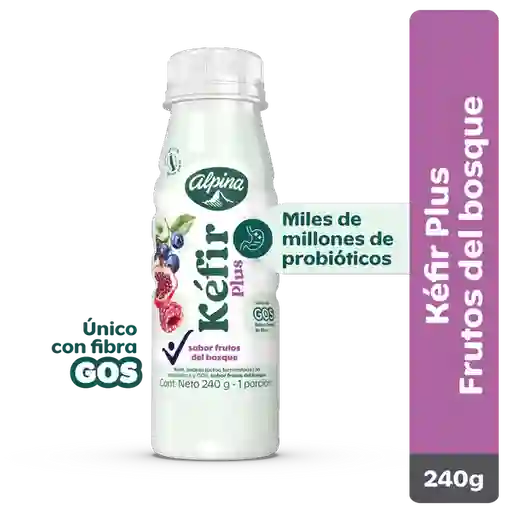 Kéfir Plus Alpina sabor frutos del bosque 240g