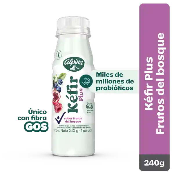 Kéfir Plus Alpina sabor frutos del bosque 240g