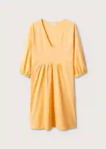 Vestido Serenade Naranja Pastel Talla S Mujer Mango