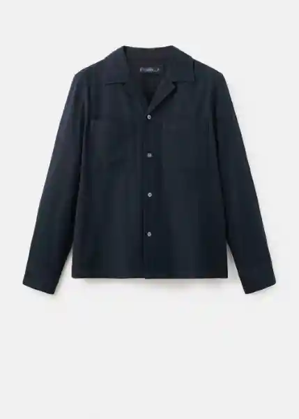Sobrecamisa Milton Navy Talla XS Hombre Mango