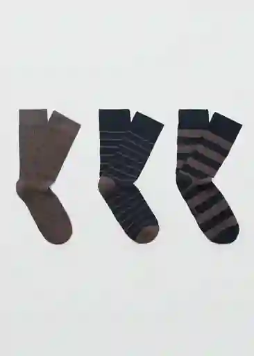 Pack Calcetines Trira2 Marrón Talla 42 Hombre Mango