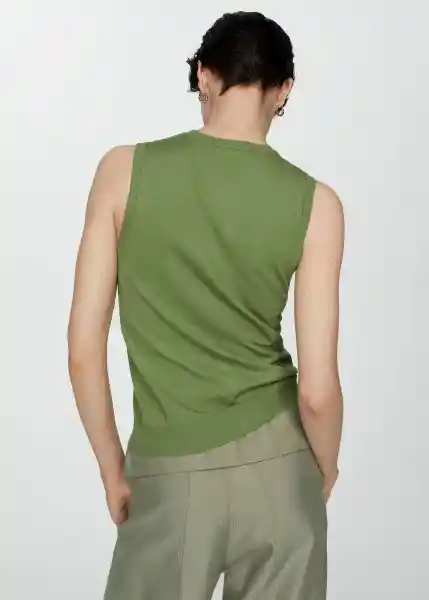 Top Gales Verde Talla 24 Mujer Mango