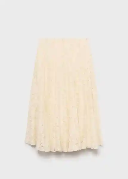 Falda Jazz Crudo Talla 36 Mujer Mango