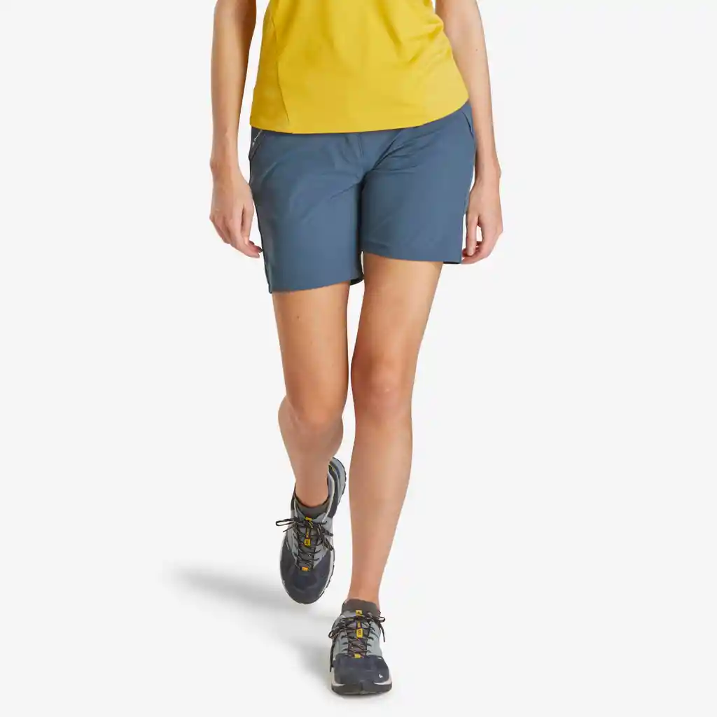 Shorts Secado Rápido de Senderismo Para Mujer Quechua Mh500 Azul