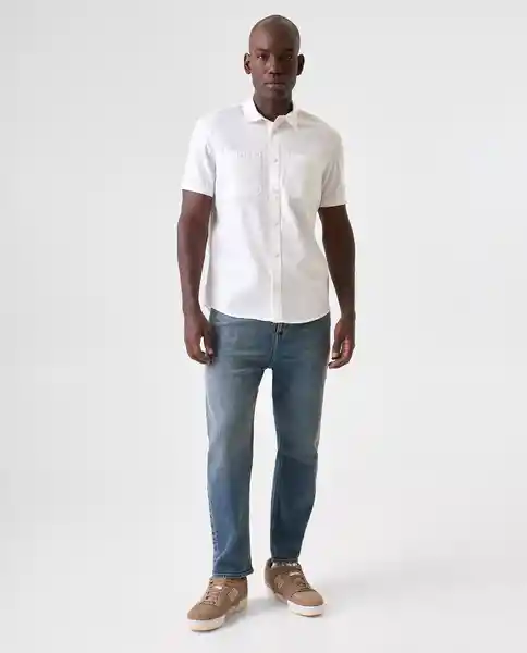 Camisa Hombre Blanco Talla M 812G001_BLA110601 Americanino