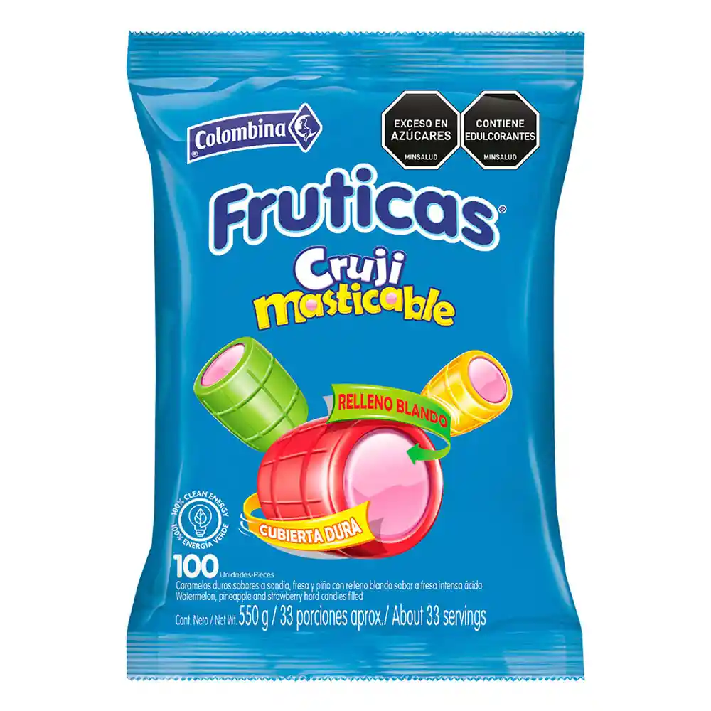 Fruticas Caramelo Duro Cruji Masticable Sabores Surtidos