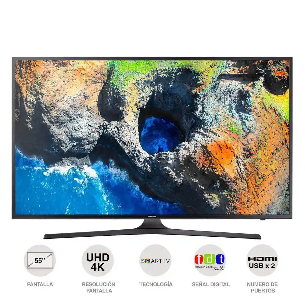 Tv Led (55 '') Uhd Smart Samsung 55 Pulgadas Smart tv Un55Mu6100