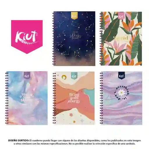 Kiut Cuaderno Grande 7 Materias Mixto Argollado 180 Hojas