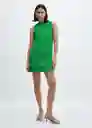 Vestido Corn Verde Talla L Mujer Mango