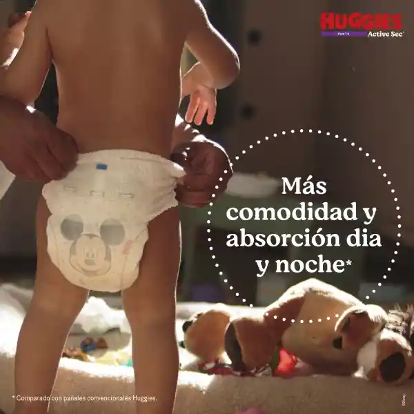 Pañal Huggies Active Sec Pants Etapa 5/XXG Absorción 25 Und