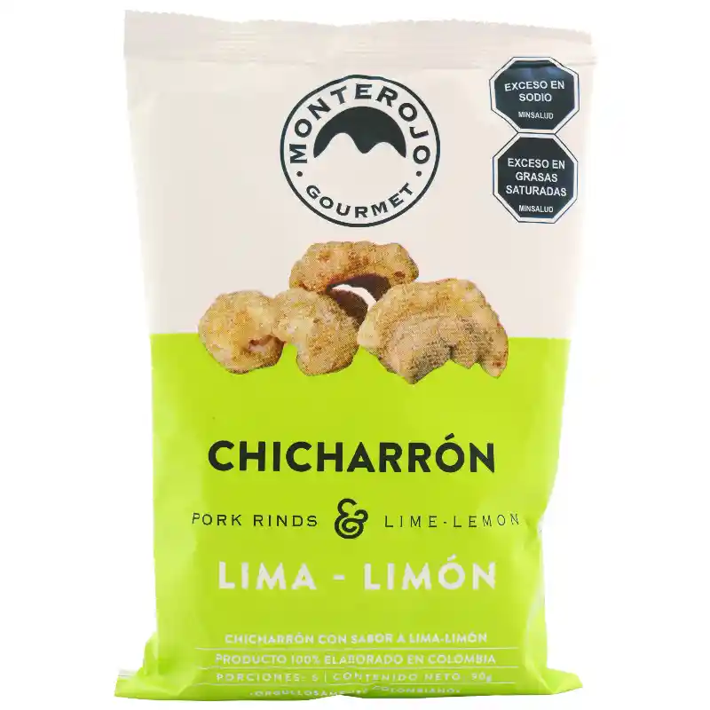 Monte Rojo Chicharrón Carnudo Lima Limón Club Colombia 90g