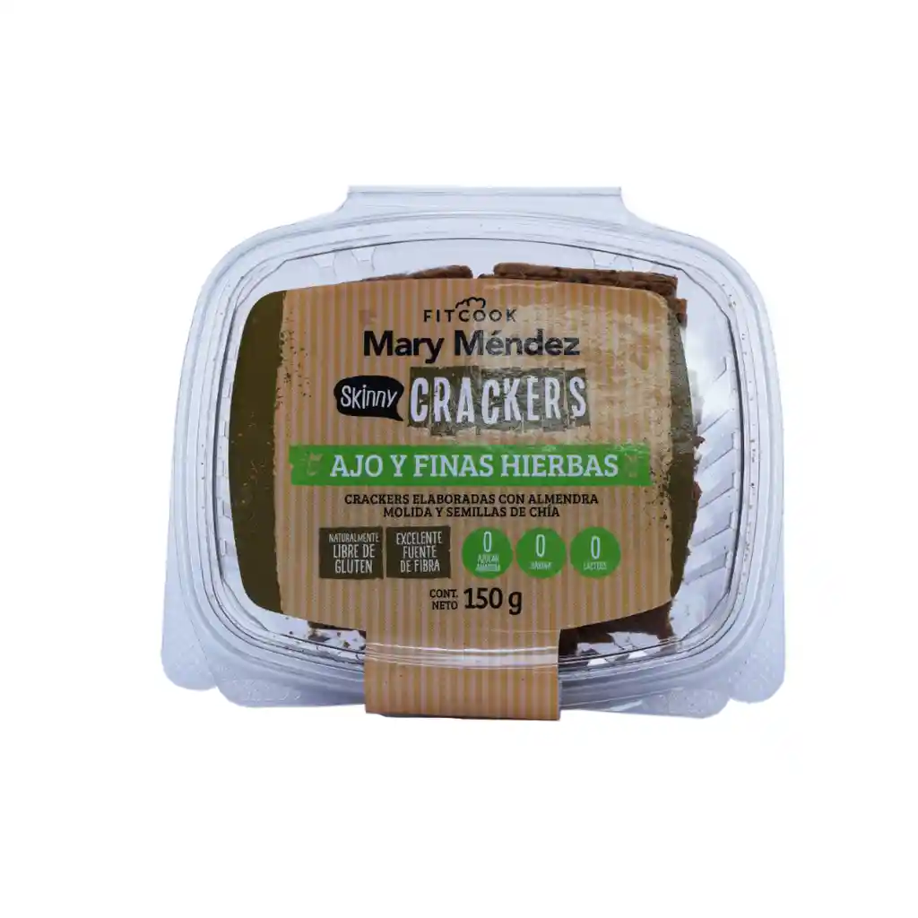 Fitcook Galletas Crackers Ajo y Finas Hierbas