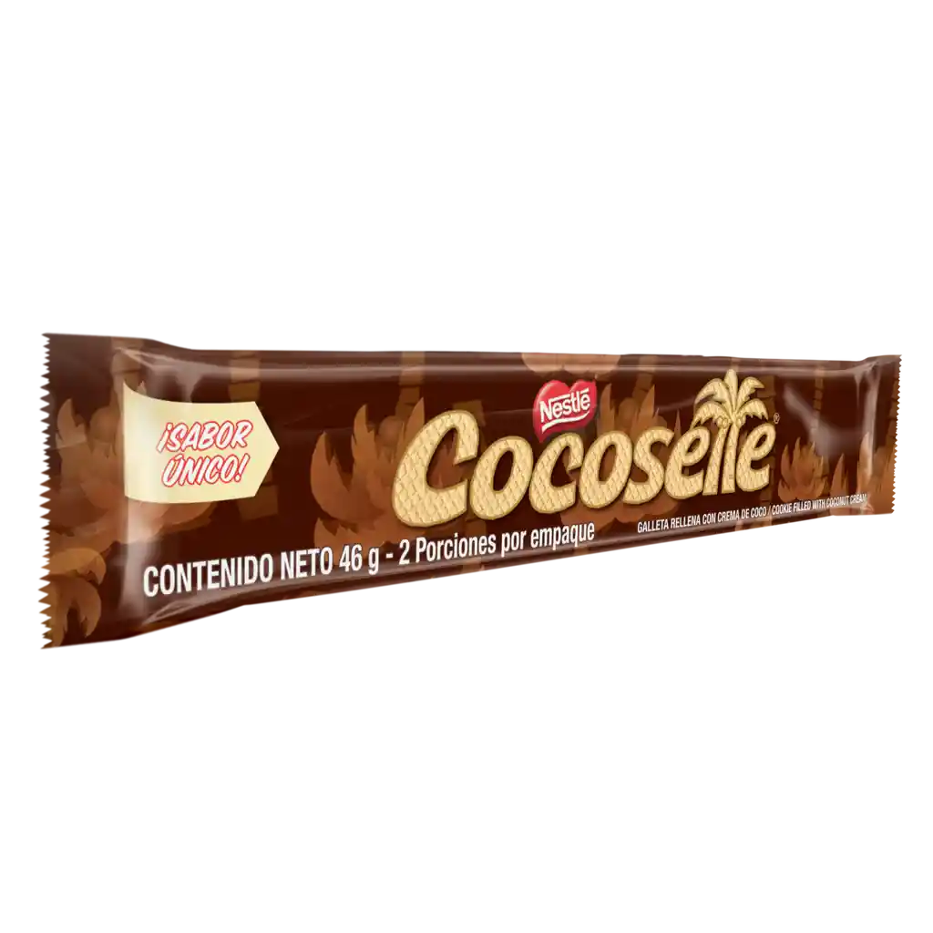Galletas COCOSETTE Wafer rellenas con crema de coco x 46g