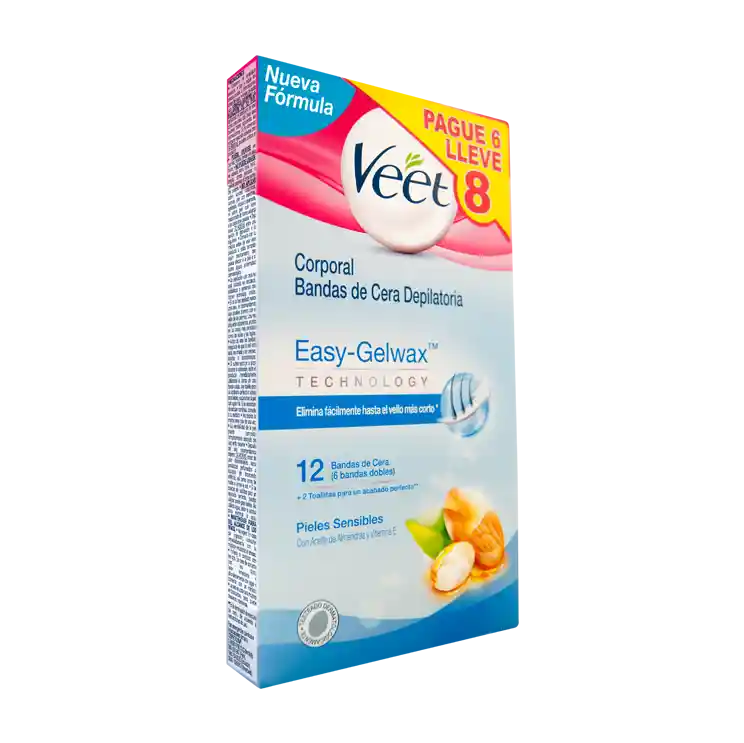 Veet bandas depilatorias easy gelwax