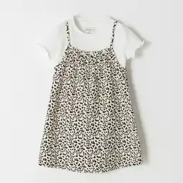 Conjunto de Vestido y Camiseta Manga Corta Bebita Juliana Baby Fresh Talla 5t